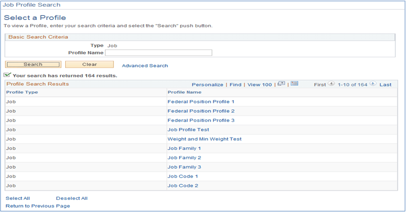 Specific Job Profile
