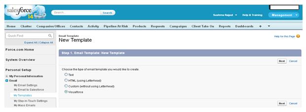 New Salesforce Email Template