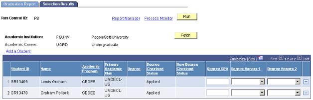 Selection Result